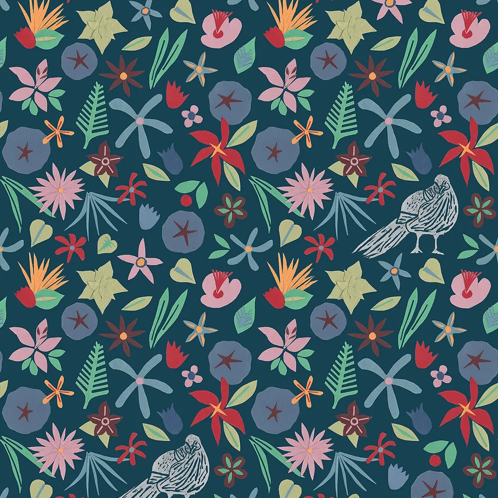Golden Pheasant Furnishing Fabric by Holly Woodman