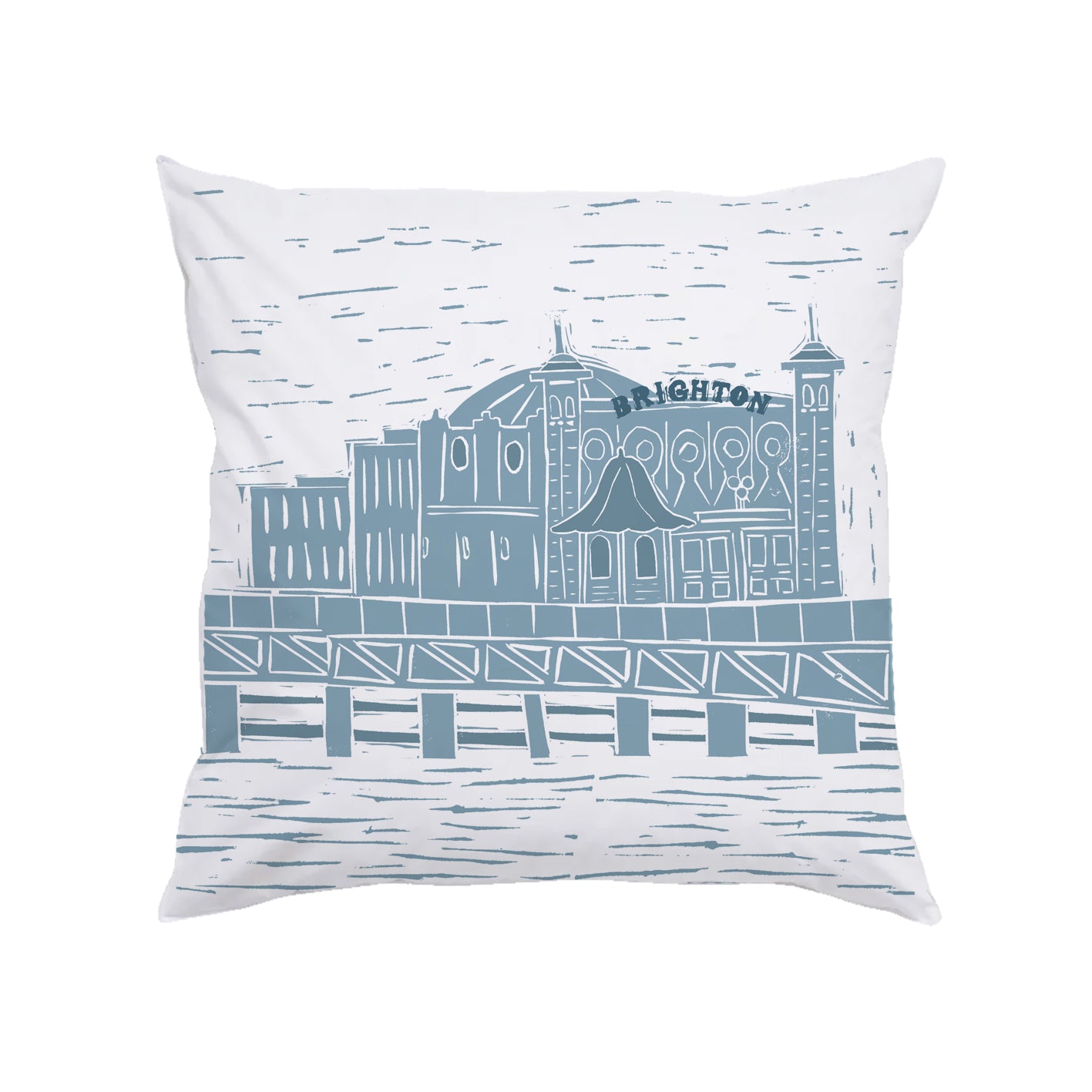 Brighton Lino Print Cushion