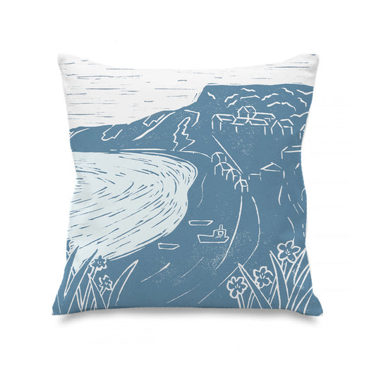 Budleigh Salterton Town Lino Print