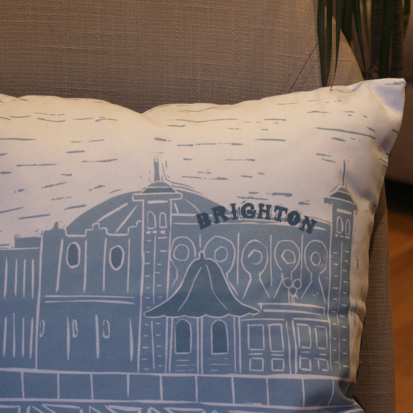 Brighton Lino Print Cushion