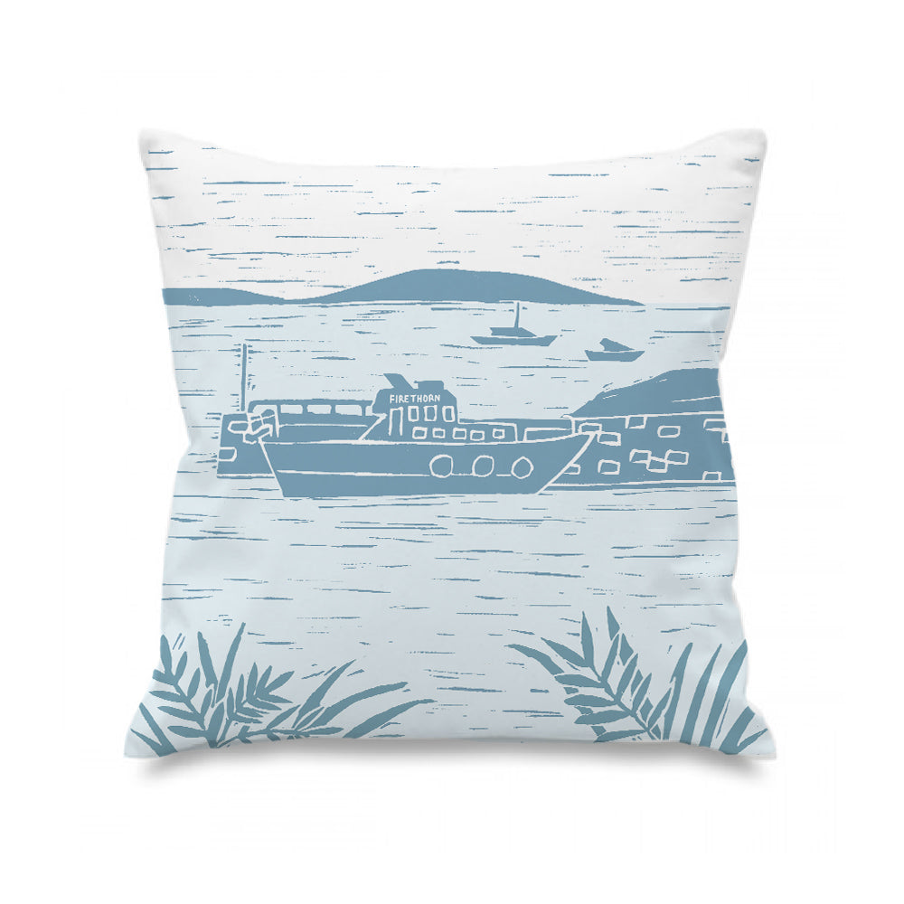 Firethorn Lino Print Cushion Cover