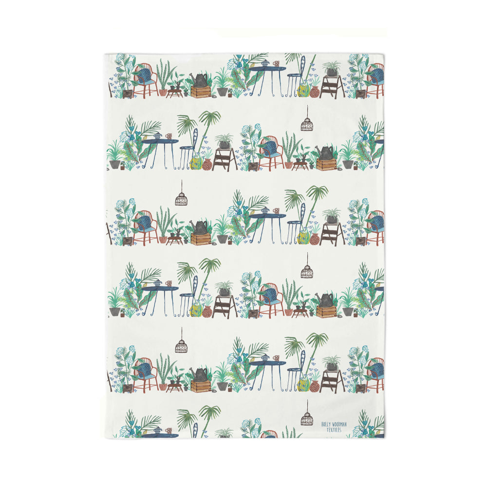 Garden Glasshouse Tea Towel