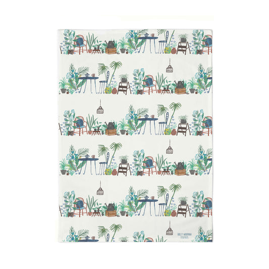 Garden Glasshouse Tea Towel