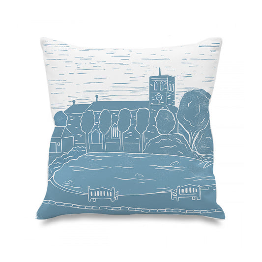Haddenham Lino Print Cushion