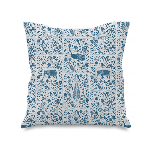 Mahout Indian Lino Print Cushion
