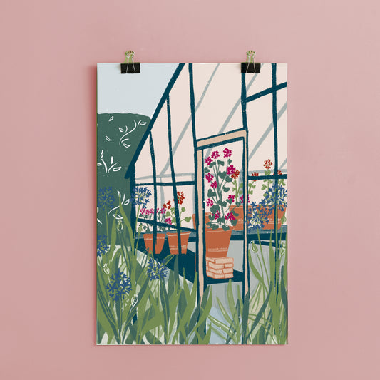 Pelargonium Glasshouse Print