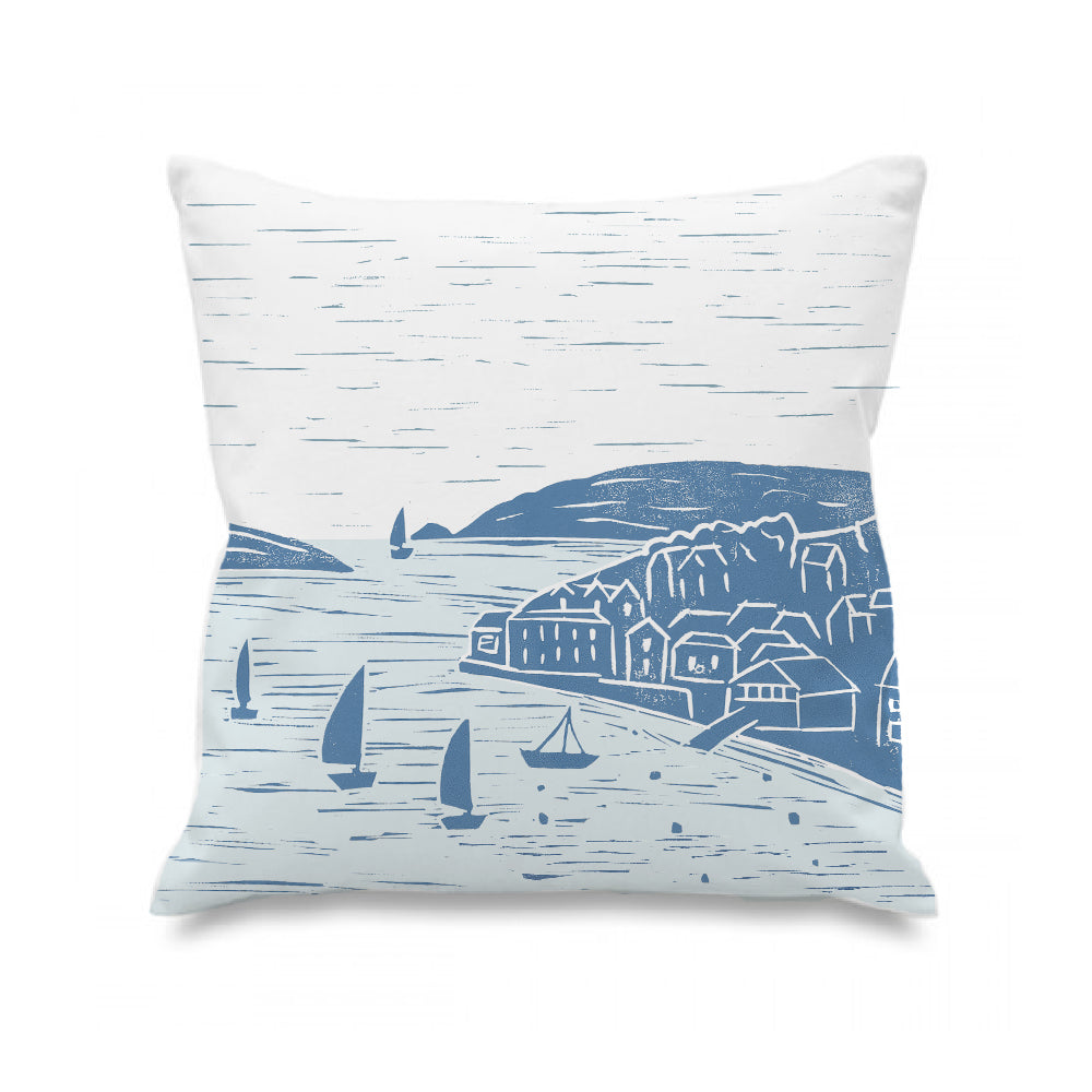 Salcombe Lino Print Cushion
