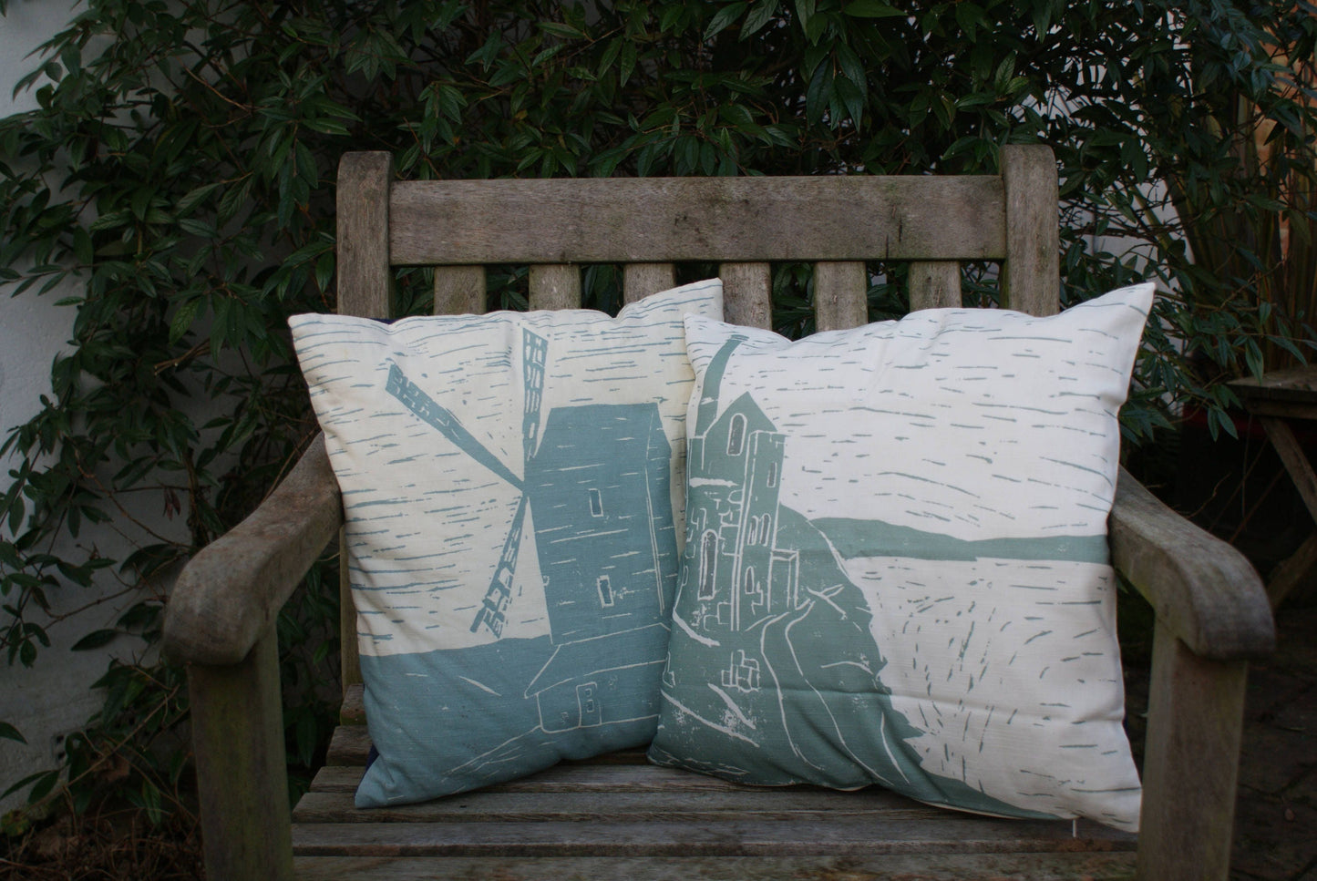 Windmill Lino Print Cushion