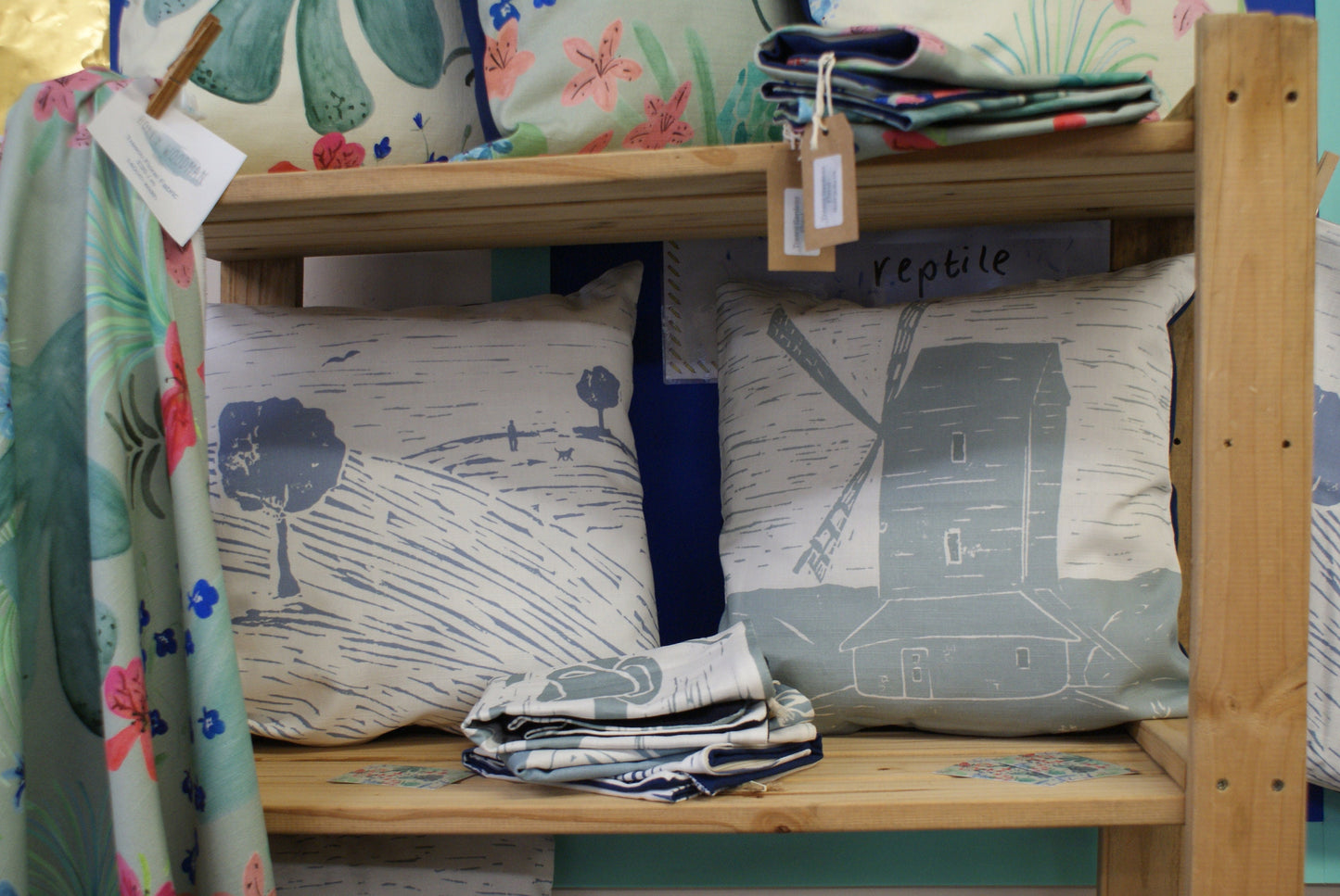 Windmill Lino Print Cushion