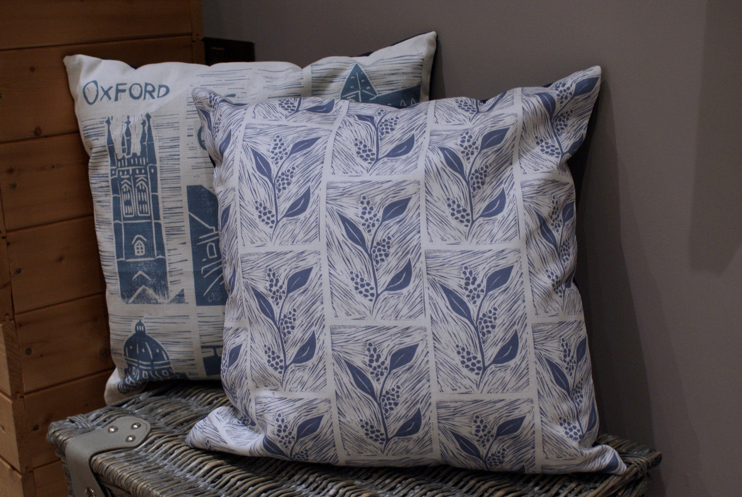 Climbing Floral Lino Print Cushion