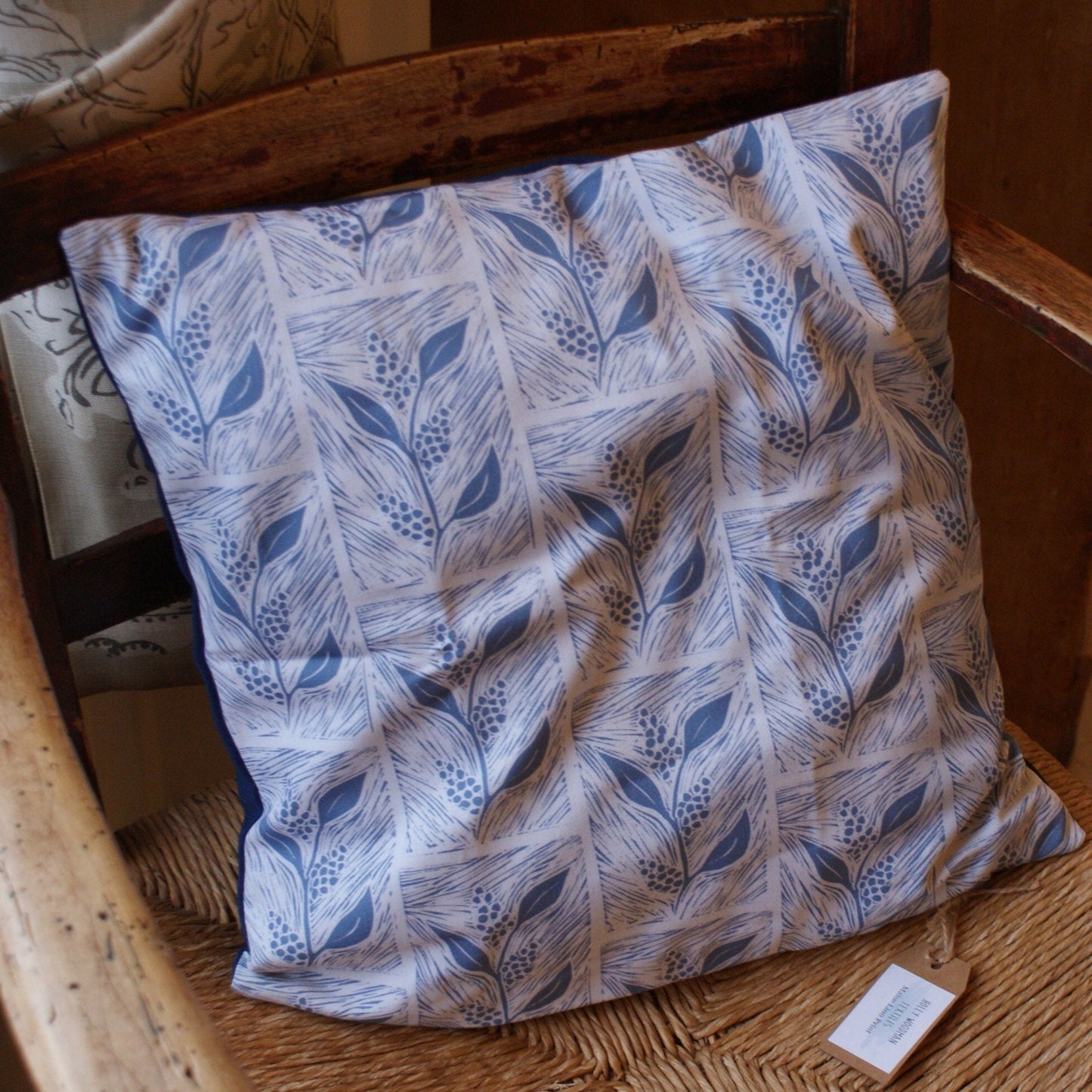 Climbing Floral Lino Print Cushion