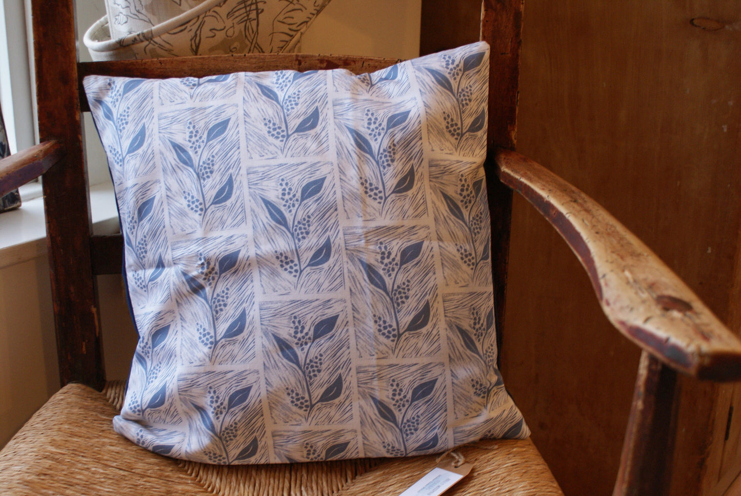 Climbing Floral Lino Print Cushion