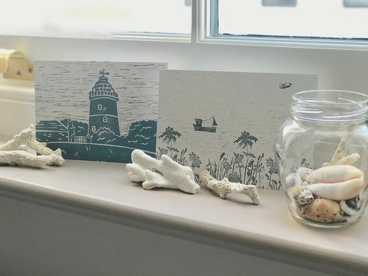 Lino Print Postcards
