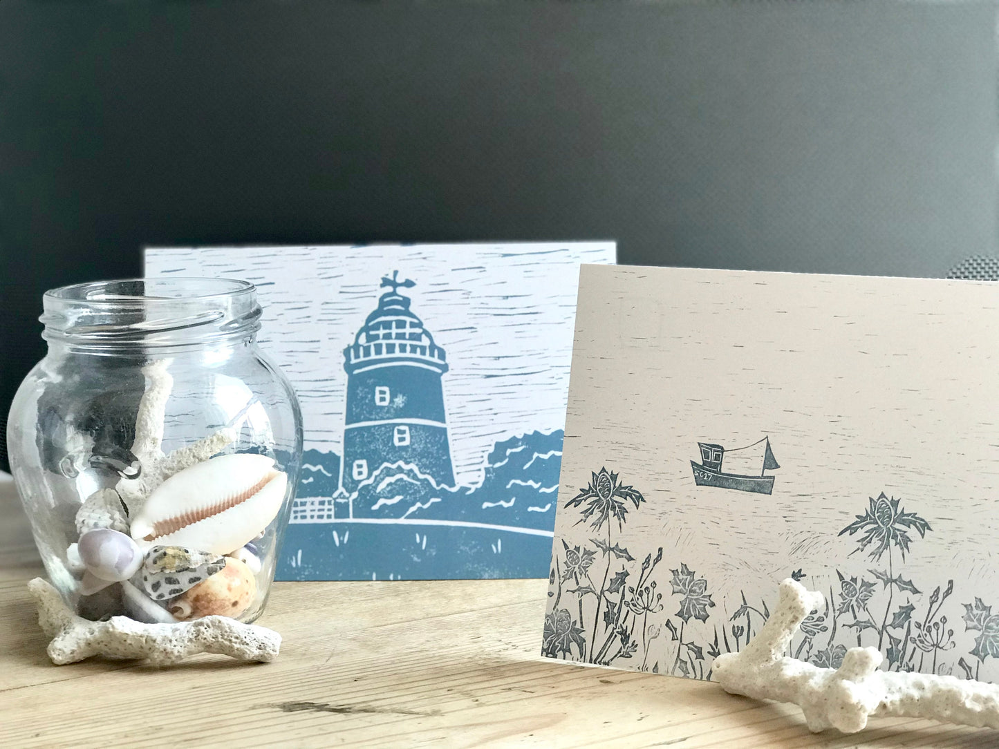 Lino Print Postcards