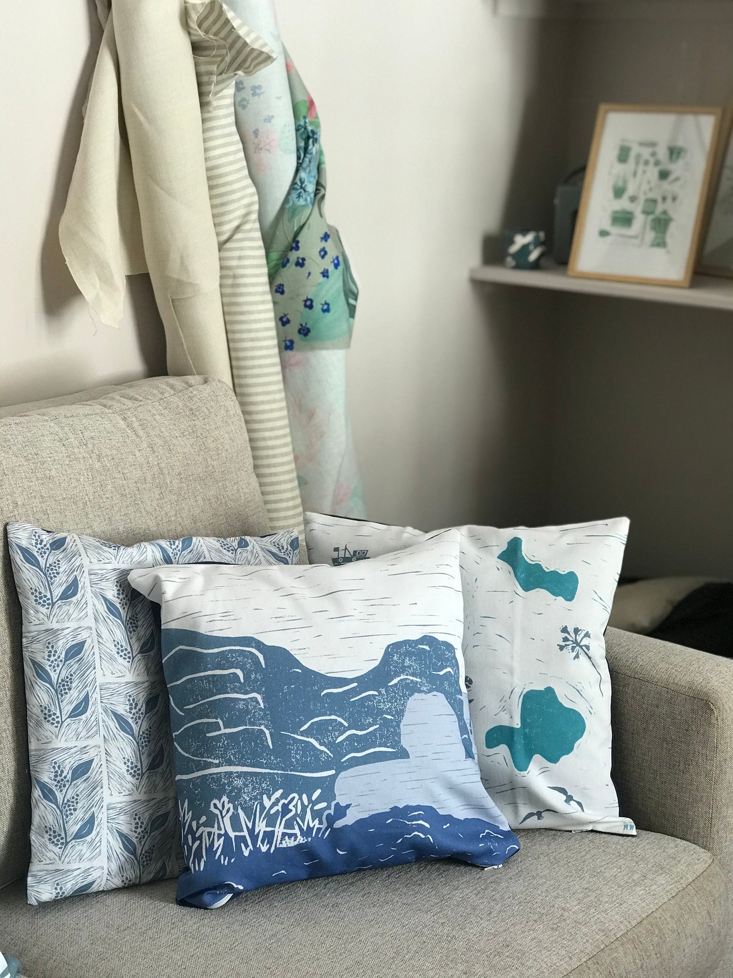 Durdle Door Lino Cushion