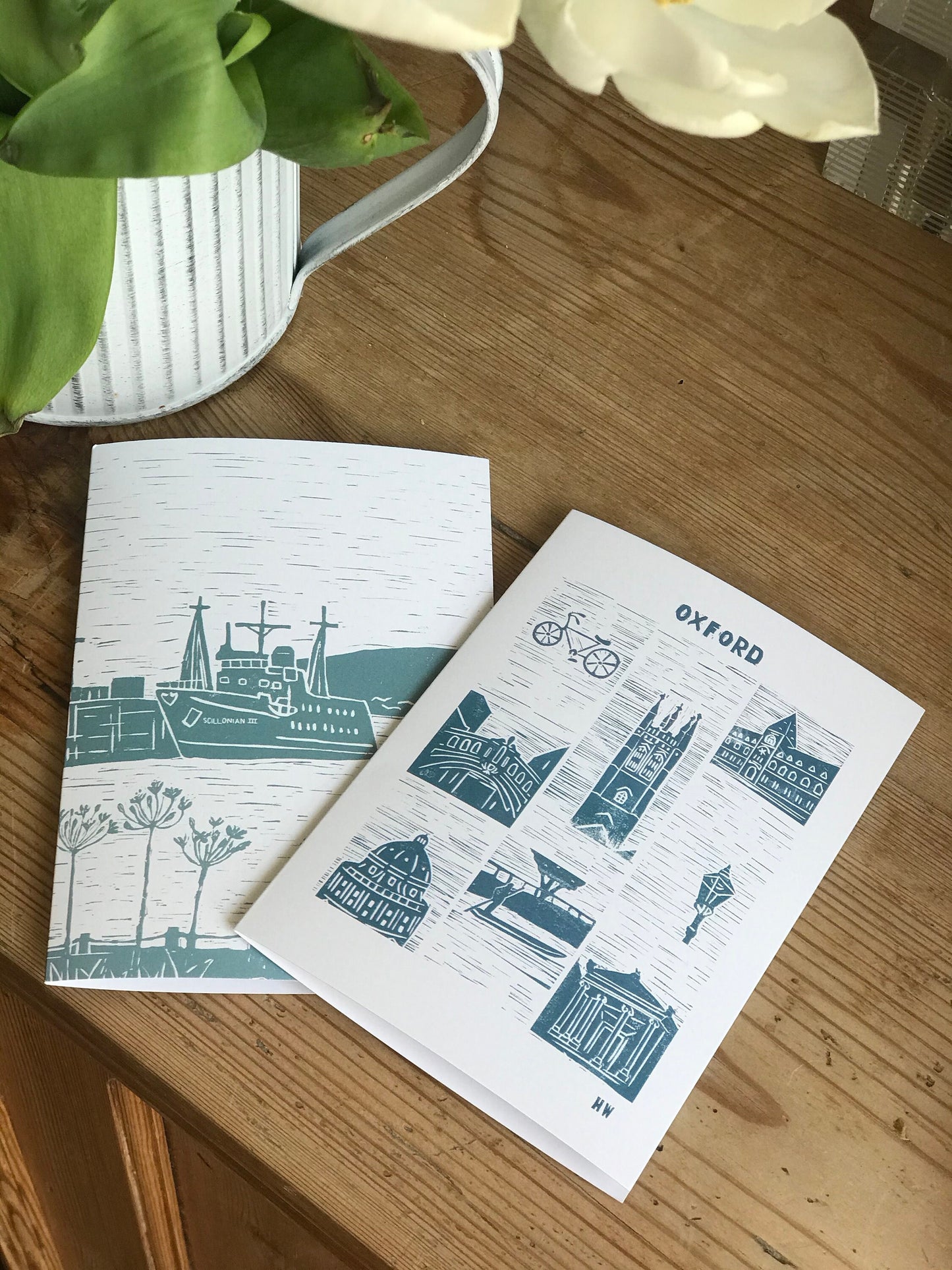 Oxford Lino Print Greetings Card Pack of 5