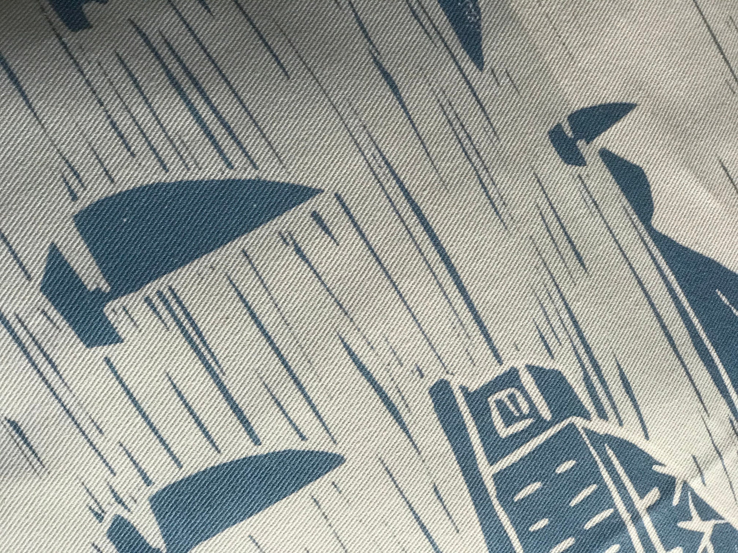 Salcombe Lino Print Cushion