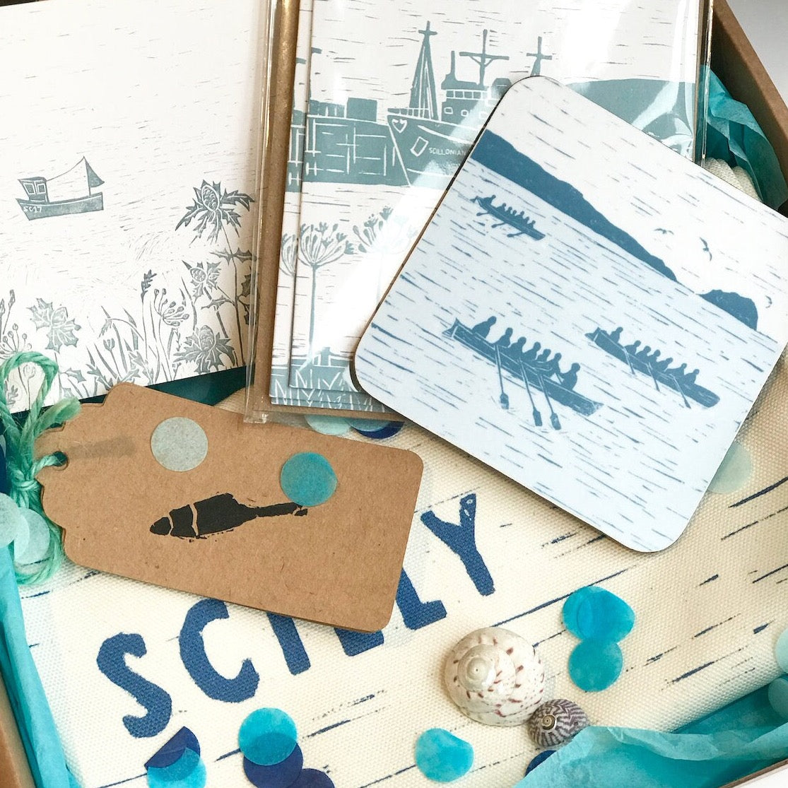 Gig Racing Lino Printed Coaster