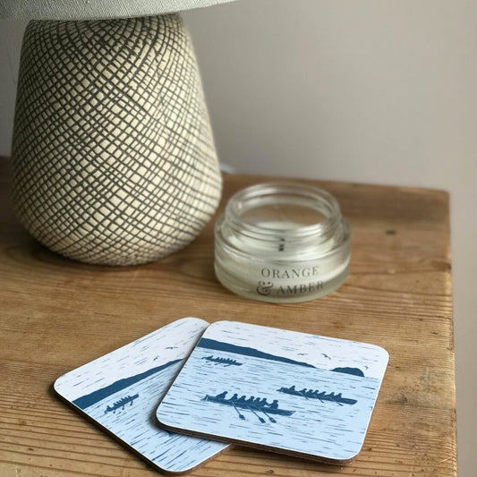 Gig Racing Lino Printed Coaster