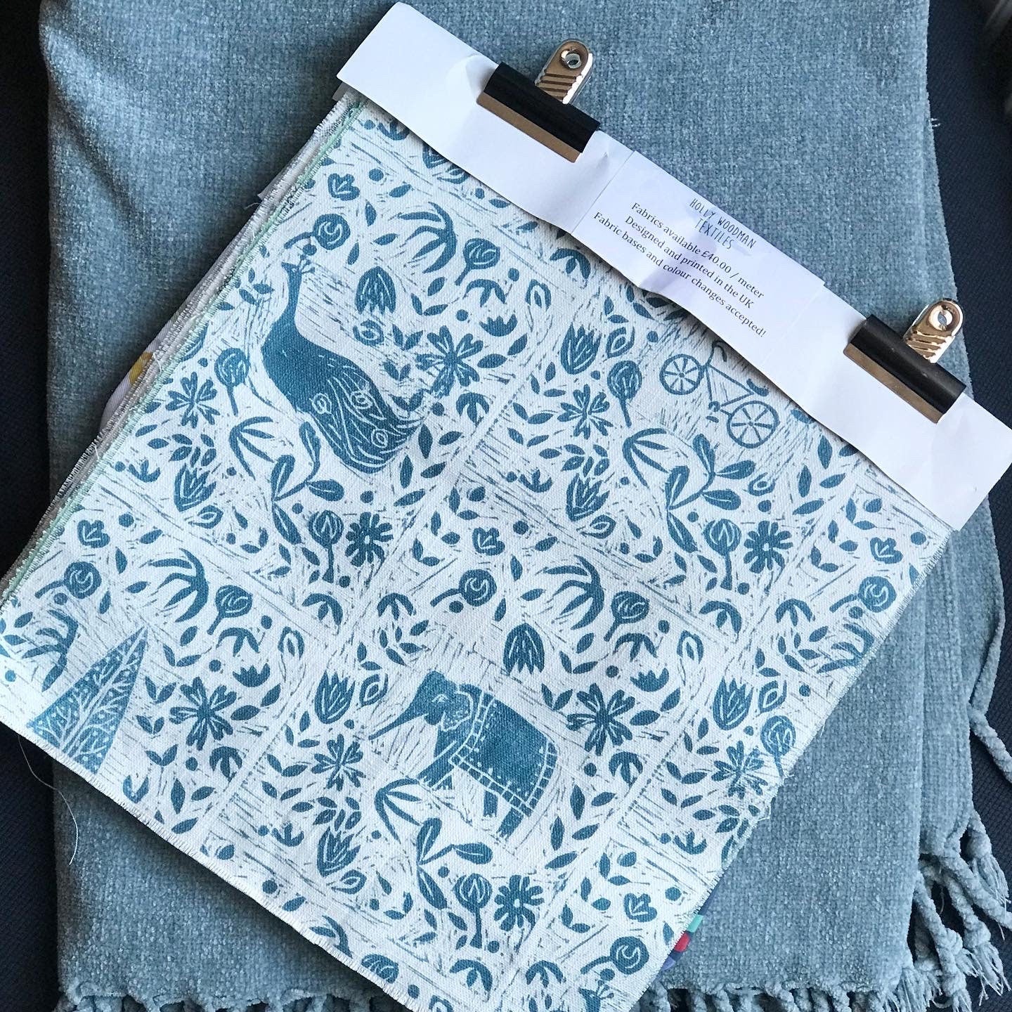 Mahout Indian Lino Print Cushion