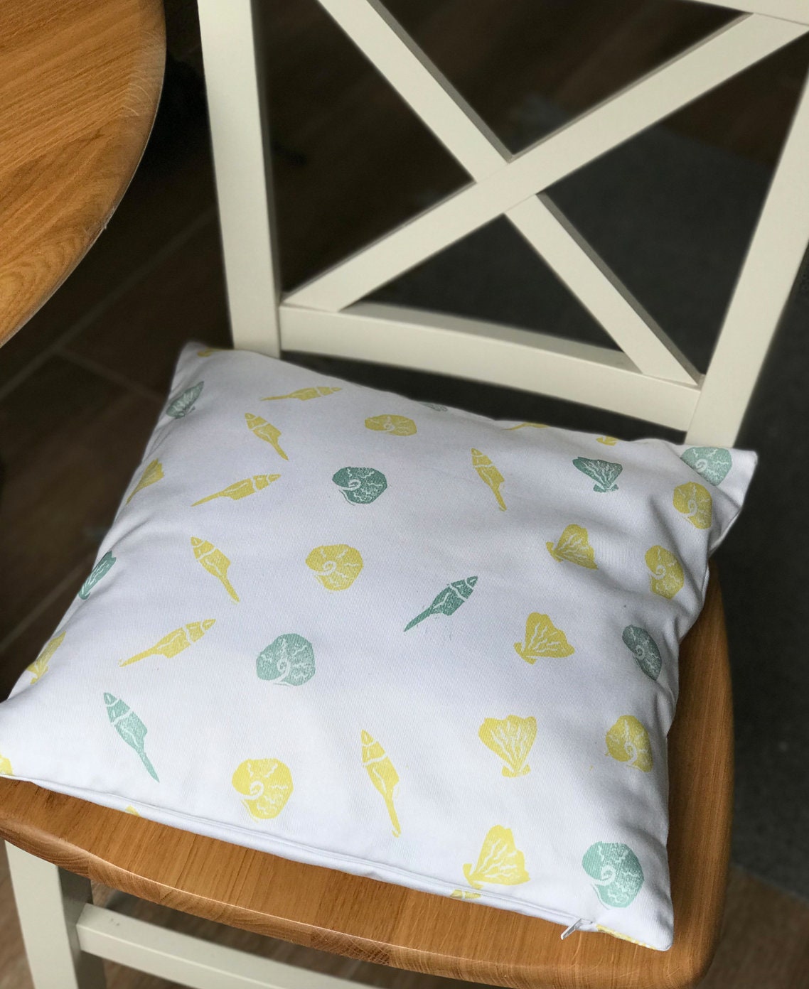 Lino Shells Lino Print Cushion