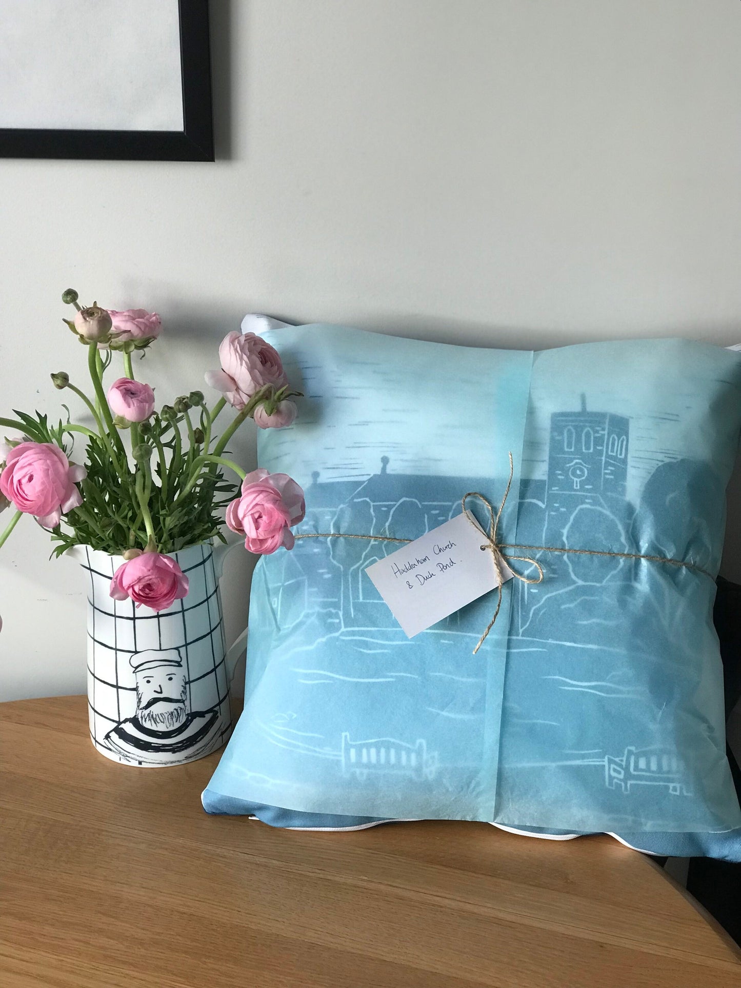 Haddenham Lino Print Cushion