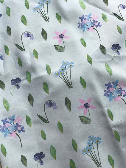 Collage Floral Fabric by Holly Woodman 