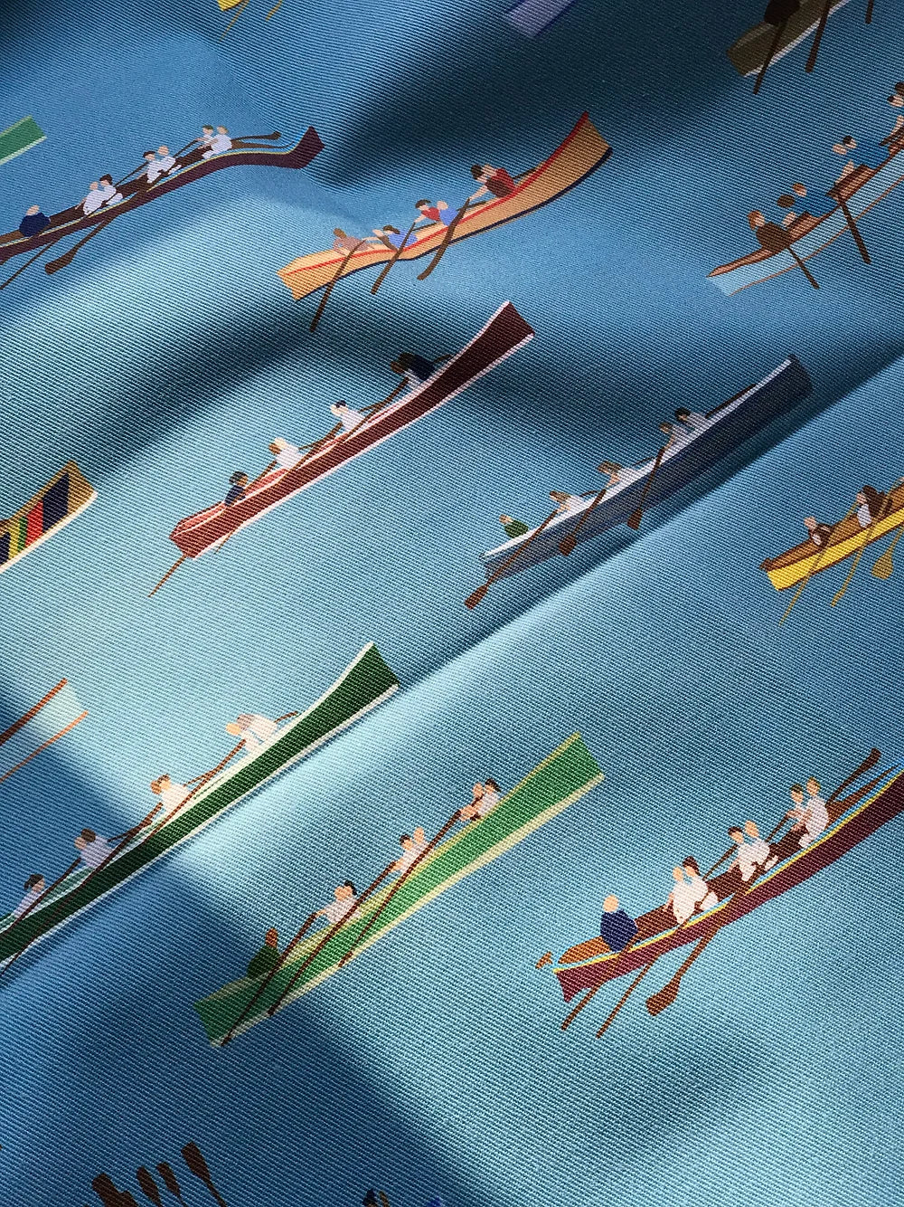 Gig Races Furnishing Fabric by Holly Woodman 