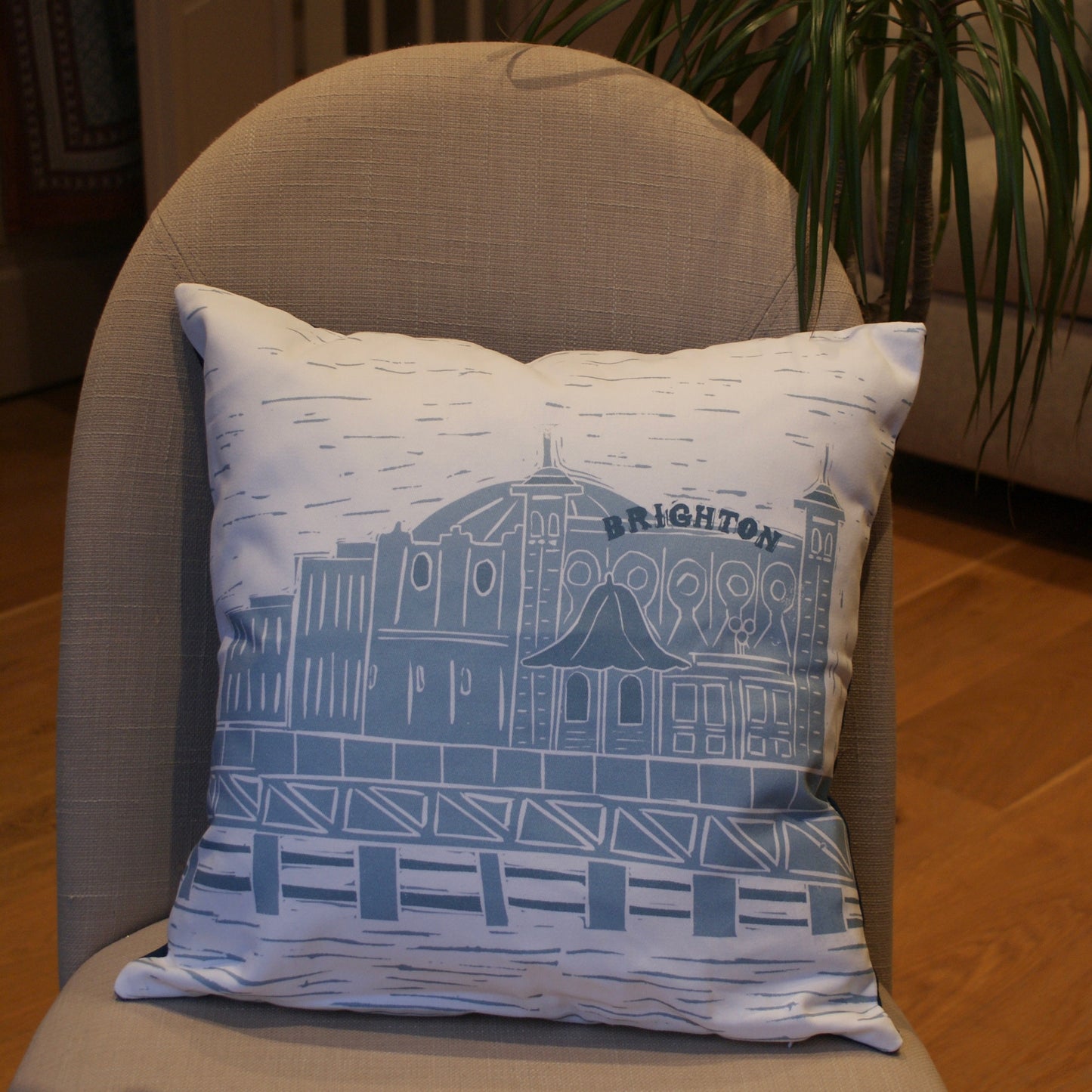 Brighton Lino Print Cushion