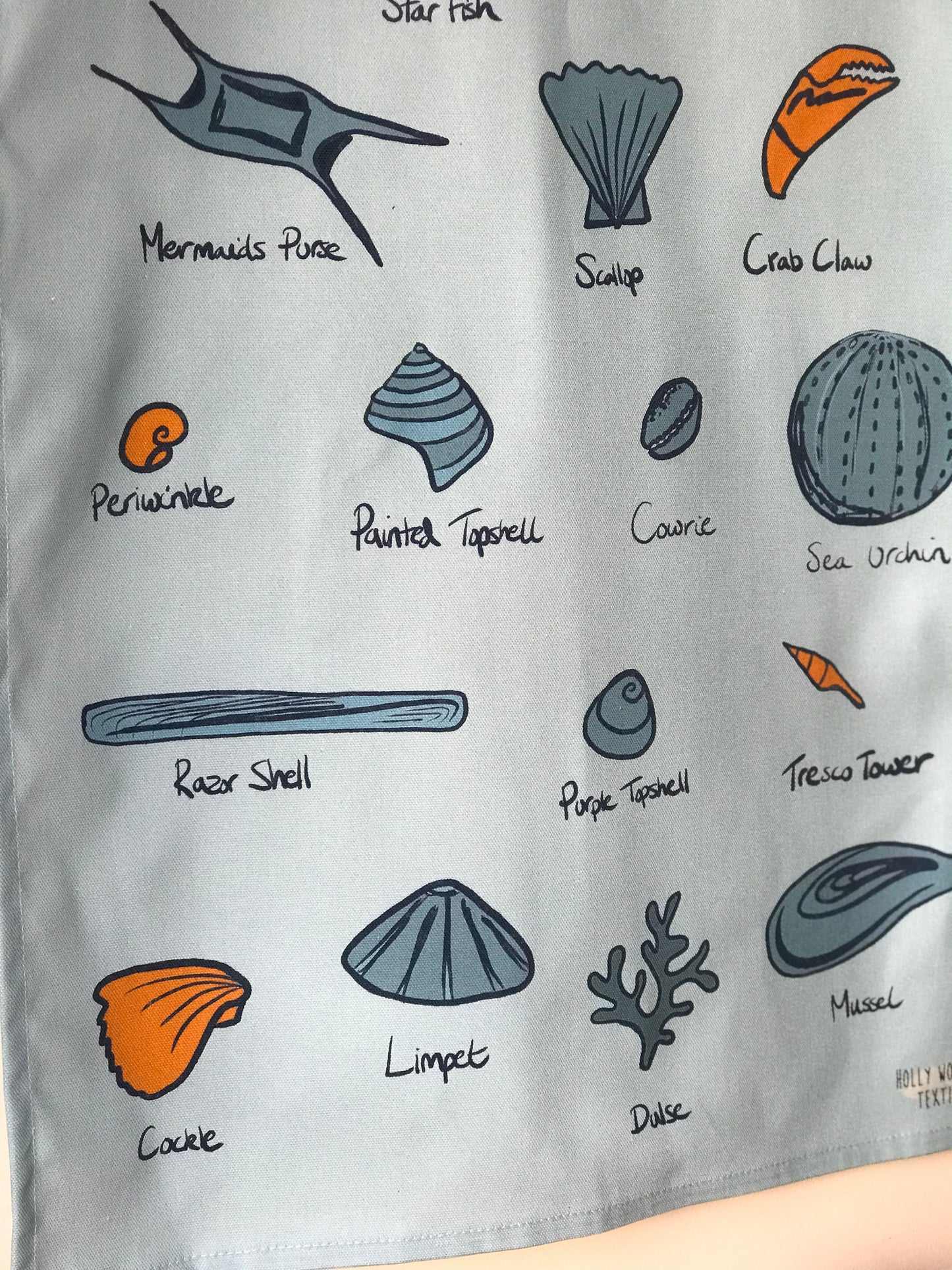 Scilly Beachcombing Tea Towel